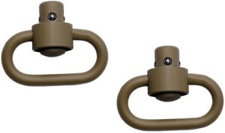 GROVTEC HD PUSH BUTTON SWIVELS - CERAKOTE FDE 1 1/4" 2-PACK