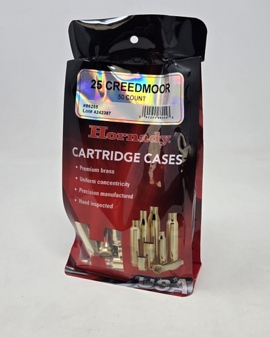 Hornady 22 Creedmoor Unprimed Reloading Brass Casings H86255 50 Pieces