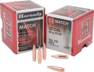 HORNADY BULLETS 22 CAL .224 - 68GR JHP-BT 100CT 40BX/CS