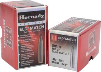 HORNADY BULLETS 6MM .243 - 108GR ELD-MATCH 100CT 25BX/CS