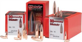 HORNADY BULLETS 6.5MM .264 - 123GR BTHP MATCH 100CT 25BX/CS