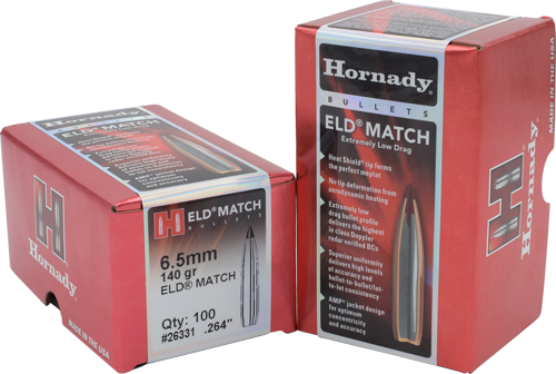 HORNADY BULLETS 6.5MM .264 - 140GR ELD-M MATCH 100CT 15BX/C - Image 2