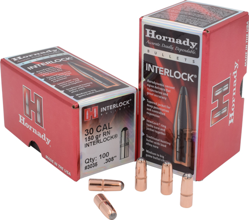 HORNADY BULLETS 30 CAL .308 - 150GR JSP-RN 100CT 25BX/CS