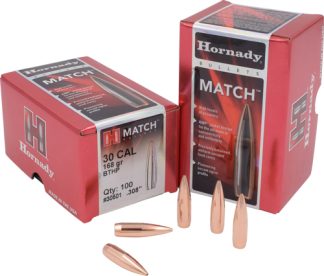 HORNADY BULLETS 30 CAL .308 - 168GR JHP-BT 100CT 15BX/CS