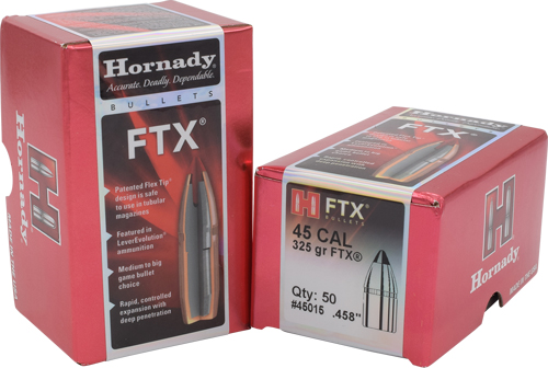HORNADY BULLETS 45 CAL .458 - 325GR FTX 50CT 15BX/CS