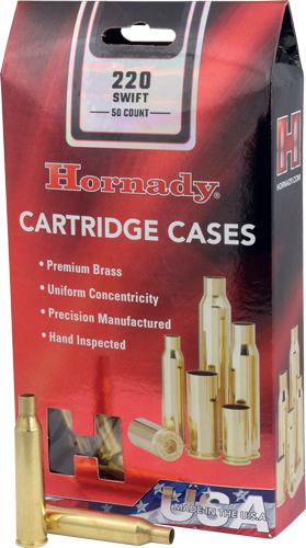 HORNADY UNPRIMED CASES 220 - SWIFT 50 PACK 5PK/CS