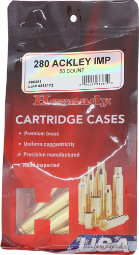 HORNADY UNPRIMED CASES 280 - ACKLEY IMPROVED 50 PACK 5PK/CS