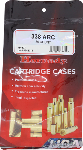 HORNADY UNPRIMED CASES 338 ARC - 50 PACK 5PK/CS