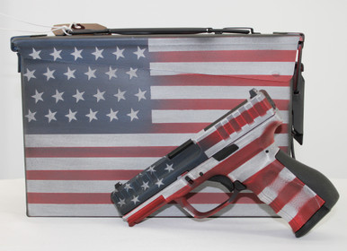 Citadel CITCP9USACAN Centurion CP9 OR 9mm 4" 14+1 USA Flag Cerakote W/ Ammo Can