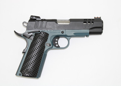 Great Lakes Firearms GL1911-45CSSBLU 1911 4.25" 8+1 Black/SS Barrel/Blue Titanium