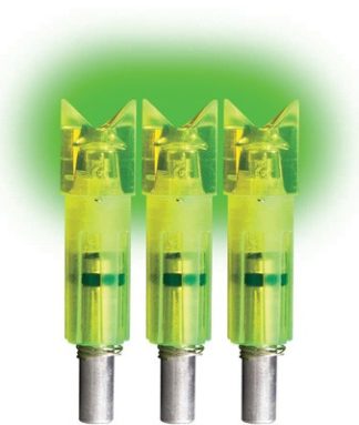 LUMENOK LIGHTED NOCK XBOW GRN - CRESCENT EASTON CARBON 3PK
