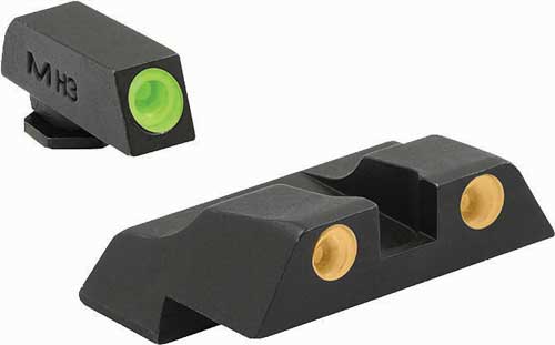 MEPROLIGHT NIGHT SIGHT FIXED - SET GREEN/ORG FOR MOST GLOCKS