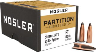 NOSLER BULLETS 6MM .243 - 85GR PARTITION 50CT