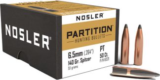 NOSLER BULLETS 6.5MM .264 - 140GR PARTITION 50CT