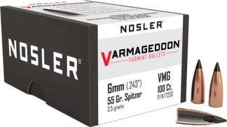 NOSLER BULLETS 6MM .243 - 55GR VARMAGEDDON TIPPED 100CT