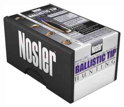 NOSLER BULLETS 6MM .243 - 80GR BALLISTIC TIP 100CT - Image 2