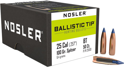 NOSLER BULLETS 25 CAL .257 - 100GR BALLISTIC TIP 50CT - Image 2