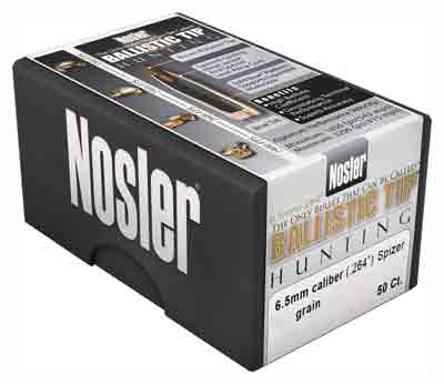 NOSLER BULLETS 6.5MM .264 - 120GR BALLISTIC TIP 50CT - Image 2