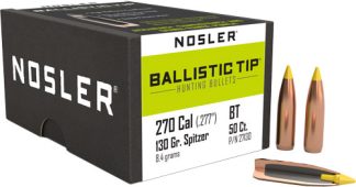 NOSLER BULLETS 270 CAL .277 - 130GR BALLISTIC TIP 50CT