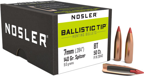 NOSLER BULLETS 7MM .284 - 140GR BALLISTIC TIP 50CT