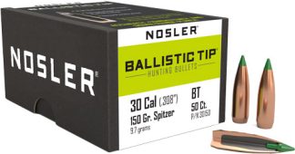 NOSLER BULLETS 30 CAL .308 - 150GR BALLISTIC TIP 50CT