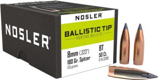 NOSLER BULLETS 8MM .323 - 180GR BALLISTIC TIP 50CT
