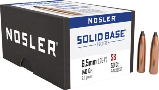 NOSLER BULLETS 6.5MM .264 - 140GR SOLID BASE SP 50CT