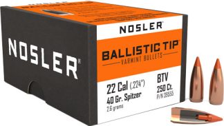 NOSLER BULLETS 22 CAL .224 - 40GR BALLISTIC TIP 250CT