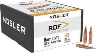 NOSLER BULLETS 6MM .243 - 105GR RDF HPBT 100CT