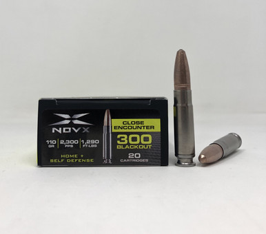 NovX 300 Blackout Ammunition 110 Grain Close Encounter Copper Polymer 20 Rounds