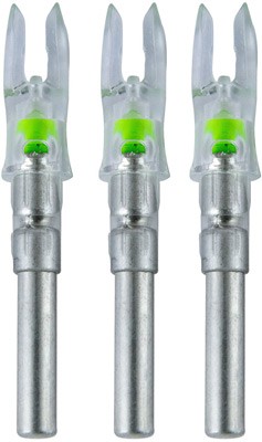 NOCKTURNAL LIGHTED NOCK - S-SERIES GREEN 3/PACK