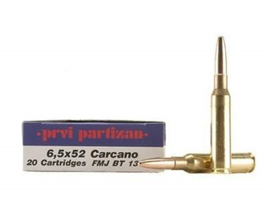 Prvi PPU 6.5x52 Carcano Ammunition PP6CF 139 Grain Full Metal Jacket 20 rounds