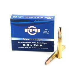 Prvi PPU 9.3x74R Ammunition PP92 285 Grain Soft Point 20 rounds