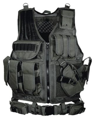 UTG TACTICAL VEST V547 BLACK - LAW ENFORCEMENT