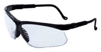 HOWARD LEIGHT GENESIS GLASSES - BLACK FRAME/CLEAR LENS