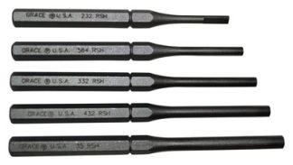 GRACE USA PUNCH SET - ROLL PIN HOLDER SET OF 5 STEEL