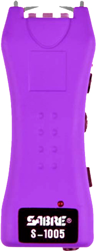 SABRE STUN GUN FLASHLIGHT MINI - W/HOLSTER 1.600uC PURPLE