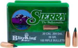 SIERRA BULLETS .20 CAL .204 - 39GR BLITZKING 100CT