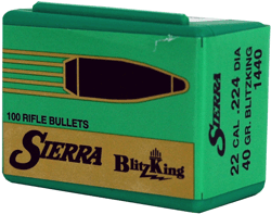 SIERRA BULLETS .22CAL .224 - 40GR BLITZKING 100CT - Image 2