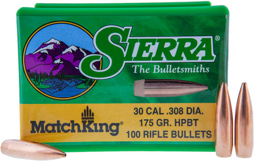 SIERRA BULLETS .30 CAL .308 - 175GR HP-BT MATCH 100CT