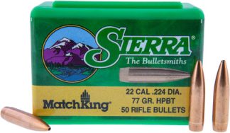 SIERRA BULLETS .22 CAL .224 - 77GR HPBT 50CT