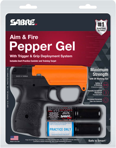 SABRE AIM & FIRE PEPPER GEL - W/TRIGGER AND GRIP DEPLOYMENT - Image 2