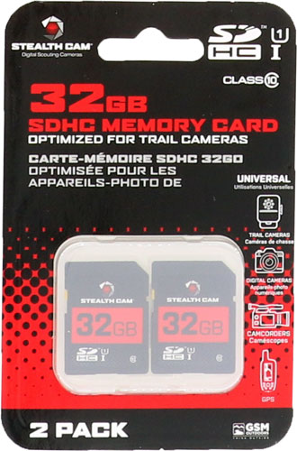 STEALTH CAM SDHC MEMORY CARD - 32GB 2PK SUPER SPEED CLASS 10
