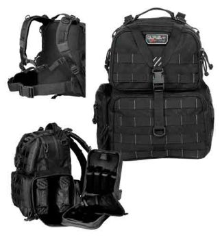 GPS TACTICAL RANGE BACKPACK - W/WAIST STRAP BLACK NYLON