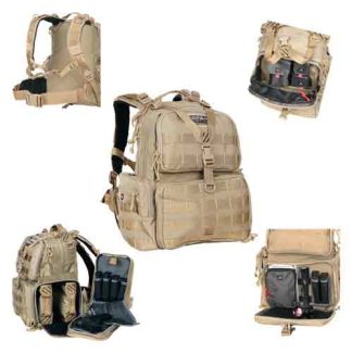 GPS TACTICAL RANGE BACKPACK - W/WAIST STRAP TAN NYLON