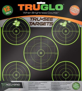 TRUGLO TRU-SEE REACTIVE TARGET - 5 BULL 12-PACK