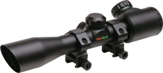 TRUGLO CROSSBOW SCOPE 4X32 - BLACK WITH RINGS ILLMNTD RETCL