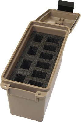 MTM TACTICAL MAGAZINE CAN DARK - EARTH HOLDS 10 DS HANDGUN MAGS