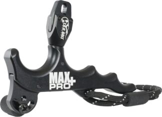 T.R.U. BALL RELEASE MAX PRO+ - HAND HELD 4-FINGER THUMB BLACK