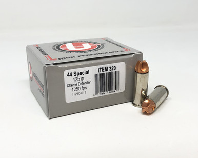 Underwood 44 Special Ammunition 125 Grain Xtreme Defender UW320 20 Rounds
